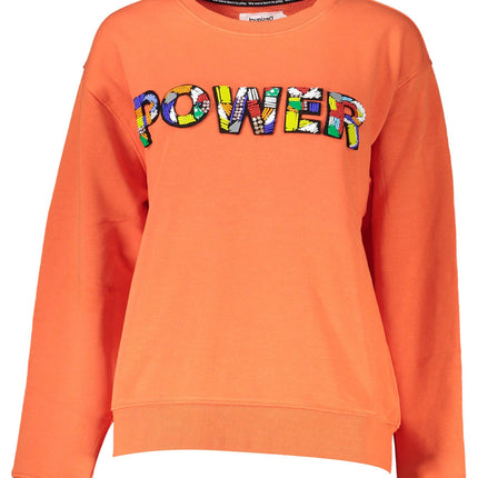 DESIGUAL Sweatshirt Damen Gelb – Rundhalsausschnitt mit Applikation für Frühjahr/Sommer