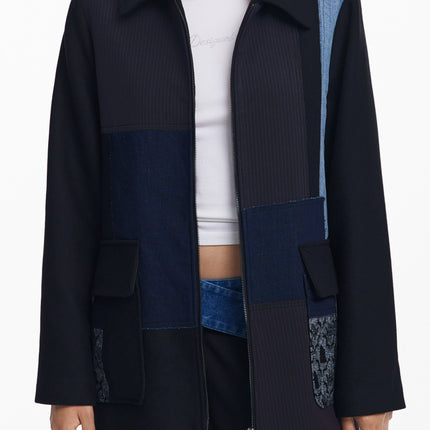 DESIGUAL Damenjacke Schwarz – Modische Langarmjacke für Herbst/Winter | soulluna.de