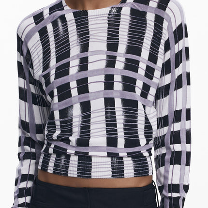 DESIGUAL Rosa Pullover Damen – Langärmelig mit Kontrastdetails | soulluna.de