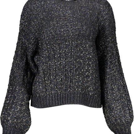 DESIGUAL Pullover Damen Schwarz – Langarmshirt mit Kontrastdetails für Herbst/Winter