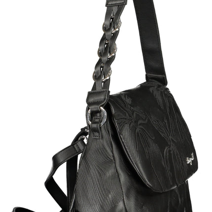 DESIGUAL Damen-Rucksack Schwarz – Vielseitiger Umhängerucksack mit verstellbaren Trägern