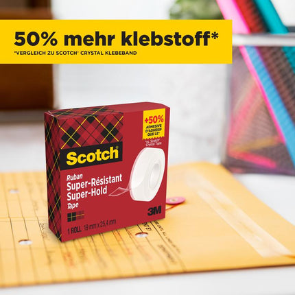 Scotch® Super-Hold Secure Tape, 1 Rolle, 19 mm x 25,4 m