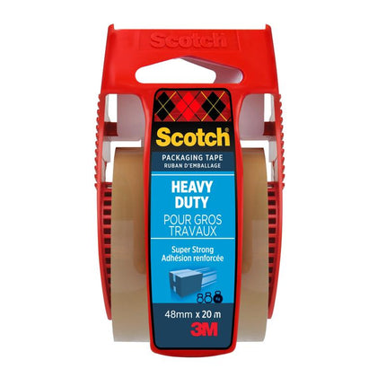 Scotch® Extra starkes Verpackungsklebeband, Braun, 48 mm x 20,3 m, 1 Rolle auf Handabroller/Packung