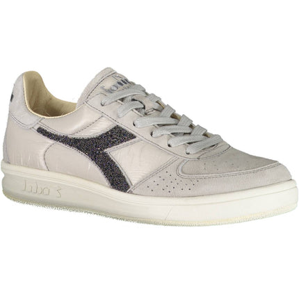 DIADORA Damen Sportschuhe Grau – Sneaker mit Swarovski-Kristallen | Italienische Qualität