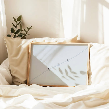 Three Mountaineers Traversing Vallee Blanche | Chamonix Wall Art