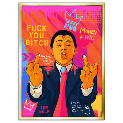 DiCaprio Fuck - Leinwandbild Pop Art (Canvas) kaufen bei Linkreich – Jetzt entdecken!