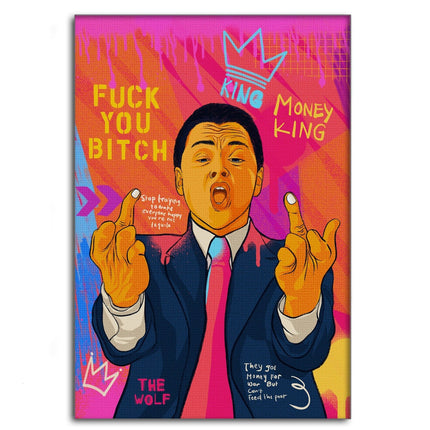 DiCaprio Fuck - Leinwandbild Pop Art (Canvas) kaufen bei Linkreich – Jetzt entdecken!