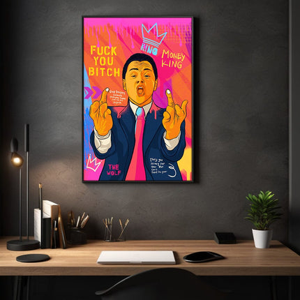 DiCaprio Fuck - Leinwandbild Pop Art (Canvas) kaufen bei Linkreich – Jetzt entdecken!