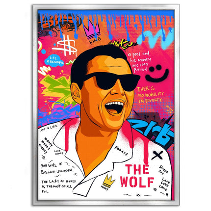 DiCaprio Wolf of Wallstreet - Leinwandbild Pop Art (Canvas) kaufen bei Linkreich – Jetzt entdecken!