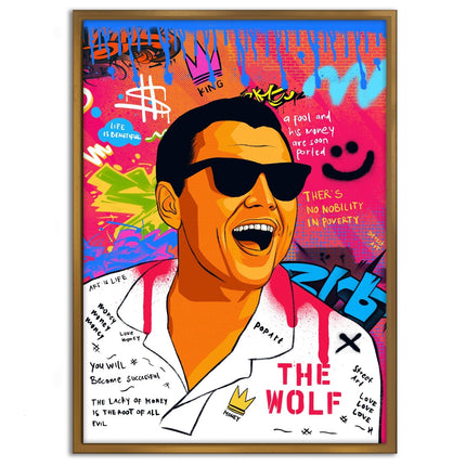 DiCaprio Wolf of Wallstreet - Leinwandbild Pop Art (Canvas) kaufen bei Linkreich – Jetzt entdecken!