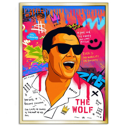 DiCaprio Wolf of Wallstreet - Leinwandbild Pop Art (Canvas) kaufen bei Linkreich – Jetzt entdecken!