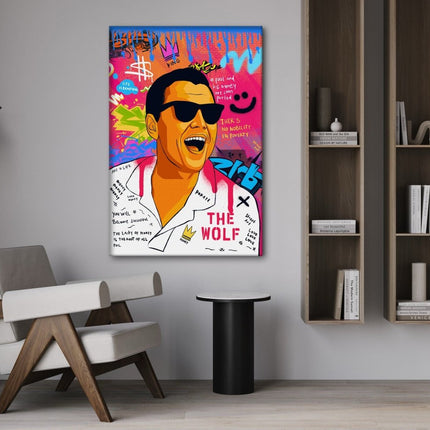 DiCaprio Wolf of Wallstreet - Leinwandbild Pop Art (Canvas) kaufen bei Linkreich – Jetzt entdecken!
