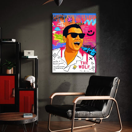 DiCaprio Wolf of Wallstreet - Leinwandbild Pop Art (Canvas) kaufen bei Linkreich – Jetzt entdecken!