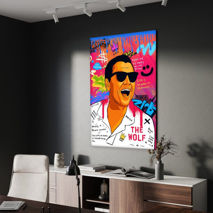 DiCaprio Wolf of Wallstreet - Leinwandbild Pop Art (Canvas) kaufen bei Linkreich – Jetzt entdecken!