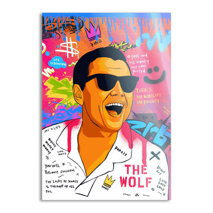 DiCaprio Wolf of Wallstreet - Leinwandbild Pop Art (Canvas) kaufen bei Linkreich – Jetzt entdecken!