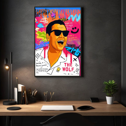 DiCaprio Wolf of Wallstreet - Leinwandbild Pop Art (Canvas) kaufen bei Linkreich – Jetzt entdecken!