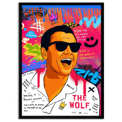 DiCaprio Wolf of Wallstreet - Leinwandbild Pop Art (Canvas) kaufen bei Linkreich – Jetzt entdecken!