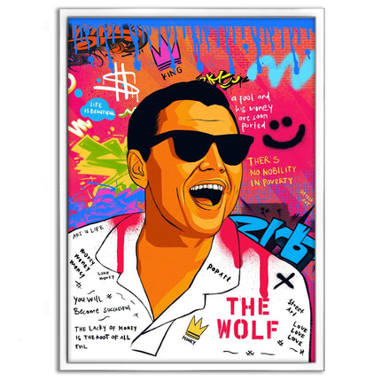 DiCaprio Wolf of Wallstreet - Leinwandbild Pop Art (Canvas) kaufen bei Linkreich – Jetzt entdecken!