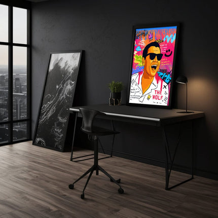 DiCaprio Wolf of Wallstreet - Leinwandbild Pop Art (Canvas) kaufen bei Linkreich – Jetzt entdecken!