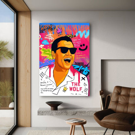 DiCaprio Wolf of Wallstreet - Leinwandbild Pop Art (Canvas) kaufen bei Linkreich – Jetzt entdecken!