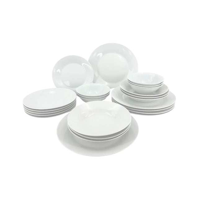 Die Weisse Rose Bianco Classico Tafelservice 24 - teilig – Porzellan - Geschirrset für 6 Personen (Geschirr & Tafelservice) kaufen bei Linkreich – Jetzt entdecken!