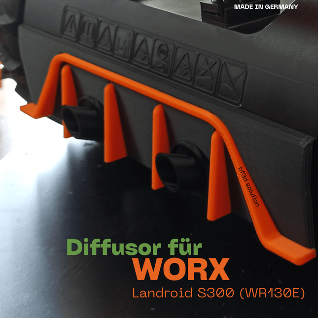 SEO. Diffusor für WORX ® Landroid S300 WR130E Mähroboter Heckdiffusor - Tuning - Linkreich