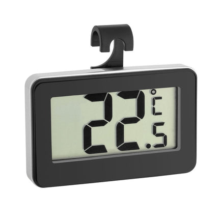 Digitales Thermometer schwarz mit Haken und Magnet