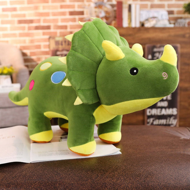 SEO. Dinosaurier Triceratops Kuscheltier - 40 cm Plüschtier süßes Stofftier - Linkreich