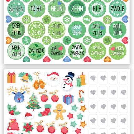 SEO. DIY Adventskalender zum Befüllen 25 Kraftpapiertüten + Zahlen & Sticker - Linkreich