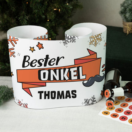 SEO. DIY Bierkasten Banderole mit 24 Deckelaufklebern - Bester Onkel - Linkreich