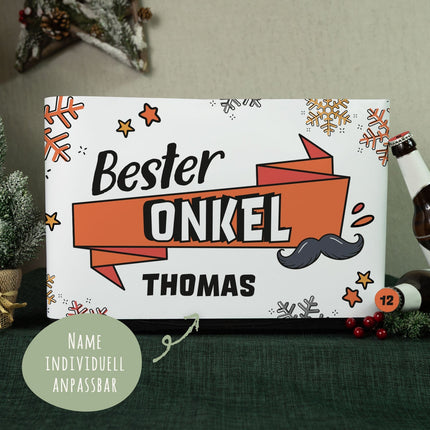 SEO. DIY Bierkasten Banderole mit 24 Deckelaufklebern - Bester Onkel - Linkreich