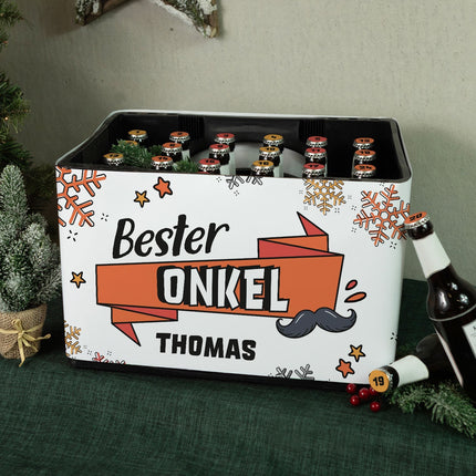 SEO. DIY Bierkasten Banderole mit 24 Deckelaufklebern - Bester Onkel - Linkreich