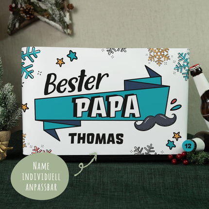 SEO. DIY Bierkasten Banderole mit 24 Deckelaufklebern - Bester Papa - Linkreich