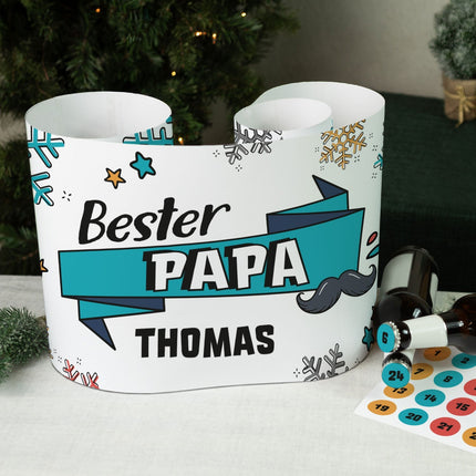 SEO. DIY Bierkasten Banderole mit 24 Deckelaufklebern - Bester Papa - Linkreich