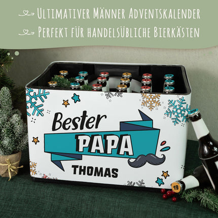 SEO. DIY Bierkasten Banderole mit 24 Deckelaufklebern - Bester Papa - Linkreich