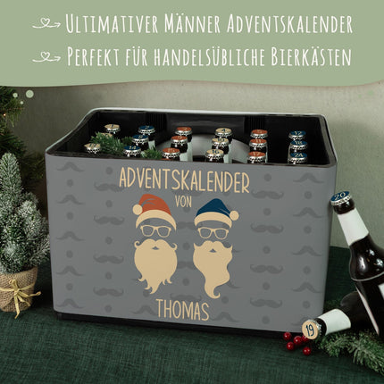 SEO. DIY Bierkasten Banderole mit 24 Deckelaufklebern - Cool Santa - V1 Linkreich