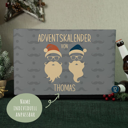 SEO. DIY Bierkasten Banderole mit 24 Deckelaufklebern - Cool Santa - V1 Linkreich