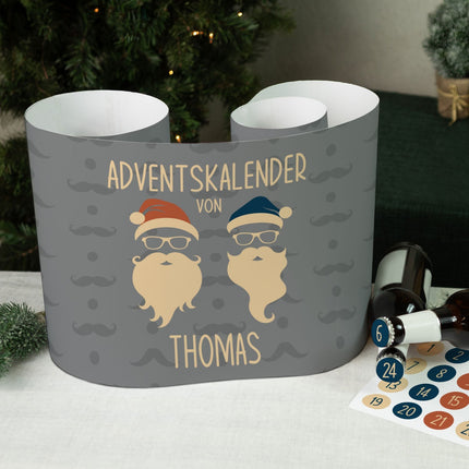 SEO. DIY Bierkasten Banderole mit 24 Deckelaufklebern - Cool Santa - V1 Linkreich