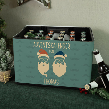 SEO. DIY Bierkasten Banderole mit 24 Deckelaufklebern - Cool Santa - V2 Linkreich
