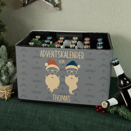 SEO. DIY Bierkasten Banderole mit 24 Deckelaufklebern - Cool Santa - V1 Linkreich