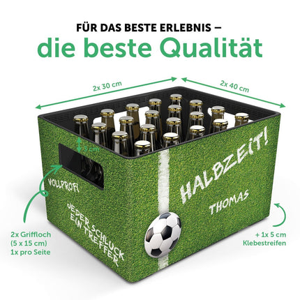 SEO. DIY Bierkasten Banderole mit 24 Deckelaufklebern - Fussball Motiv - Linkreich