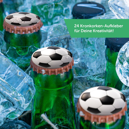 SEO. DIY Bierkasten Banderole mit 24 Deckelaufklebern - Fussball Motiv - Linkreich