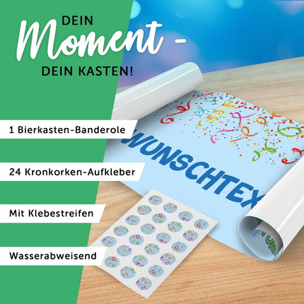 SEO. DIY Bierkasten Banderole mit 24 Deckelaufklebern - Karneval - Linkreich
