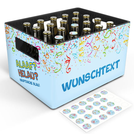 SEO. DIY Bierkasten Banderole mit 24 Deckelaufklebern - Karneval - Linkreich