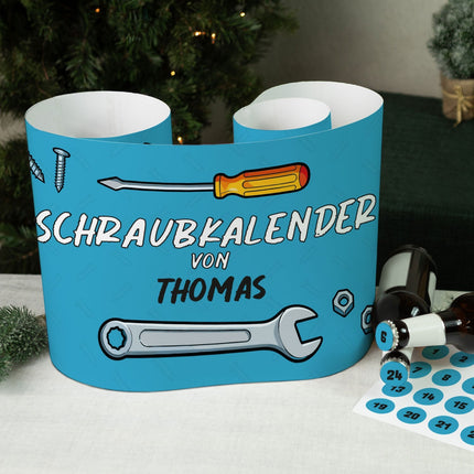 SEO. DIY Bierkasten Banderole mit 24 Deckelaufklebern - Schraubkalender - Linkreich