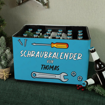 SEO. DIY Bierkasten Banderole mit 24 Deckelaufklebern - Schraubkalender - Linkreich