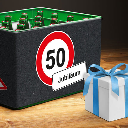 SEO. DIY Bierkasten Banderole mit 24 Deckelaufklebern - Verkehrszeichen - Linkreich
