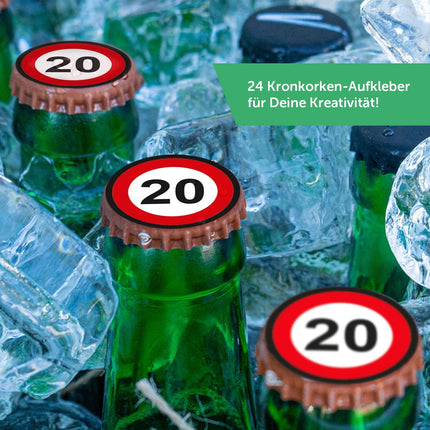 SEO. DIY Bierkasten Banderole mit 24 Deckelaufklebern - Verkehrszeichen - Linkreich