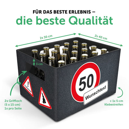 SEO. DIY Bierkasten Banderole mit 24 Deckelaufklebern - Verkehrszeichen - Linkreich