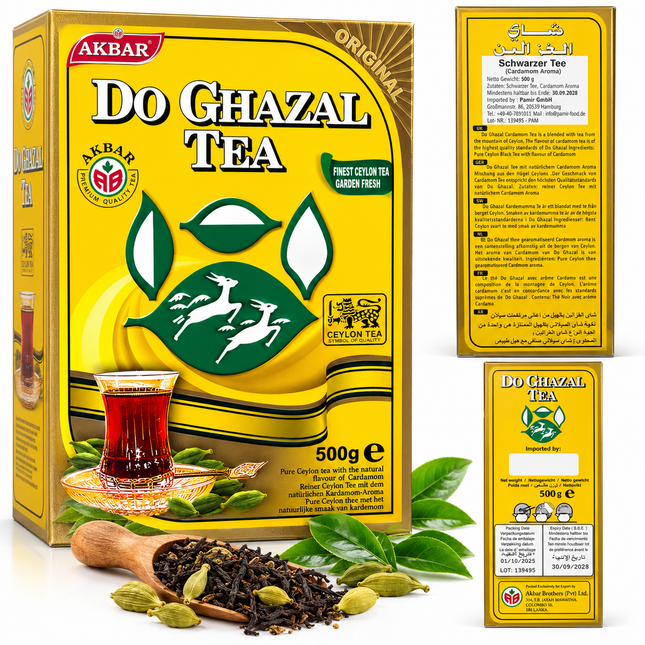 Do Ghazal Kardamom Schwarztee 500g – Akbar Ceylon Tea